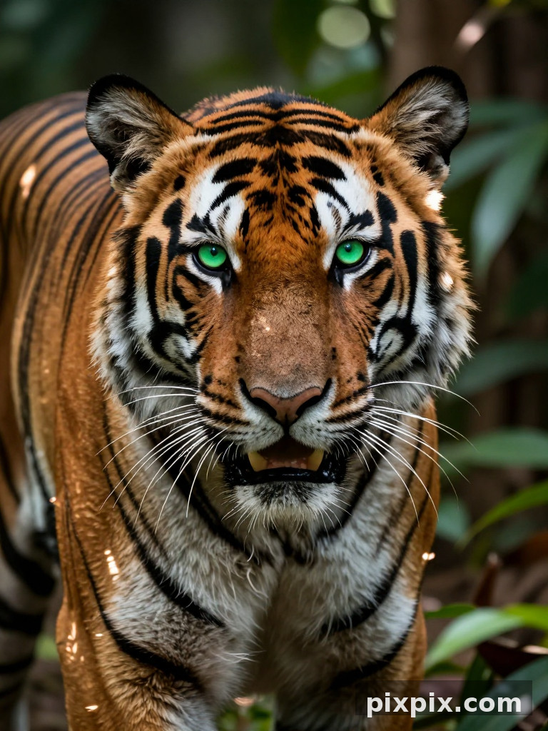 Retrato de Tigre na Selva - Animal