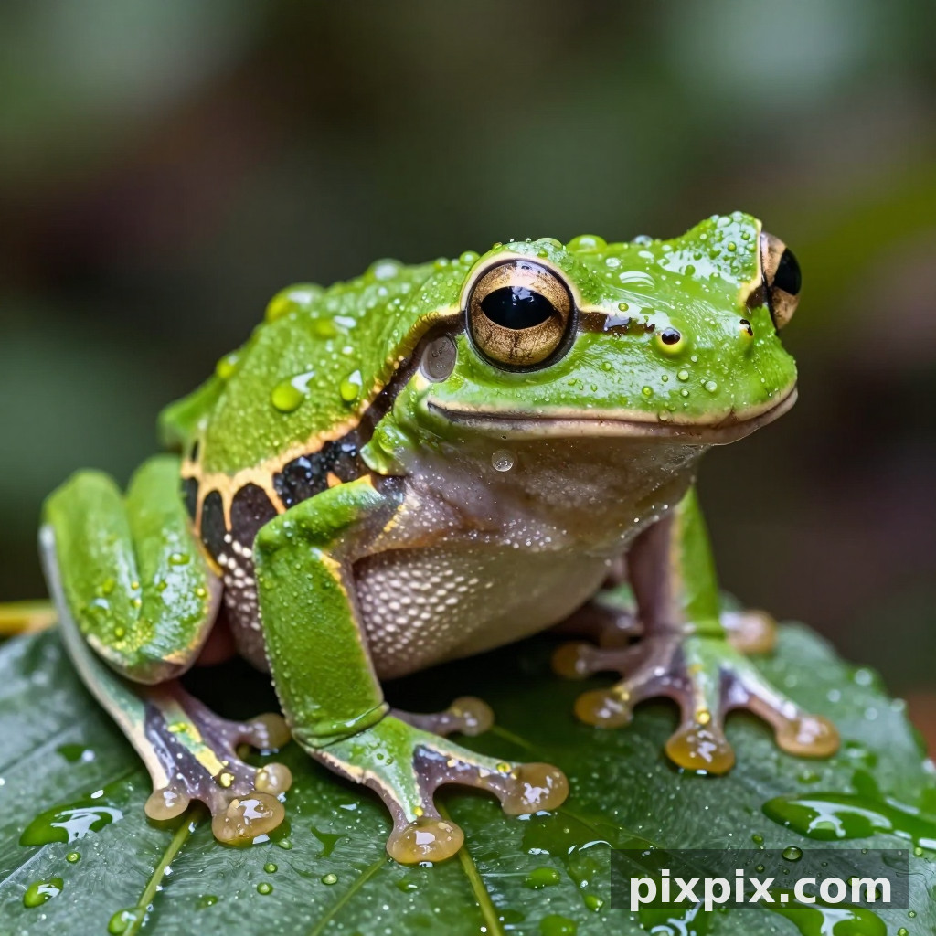 Macro de Perereca em Folha - Animal