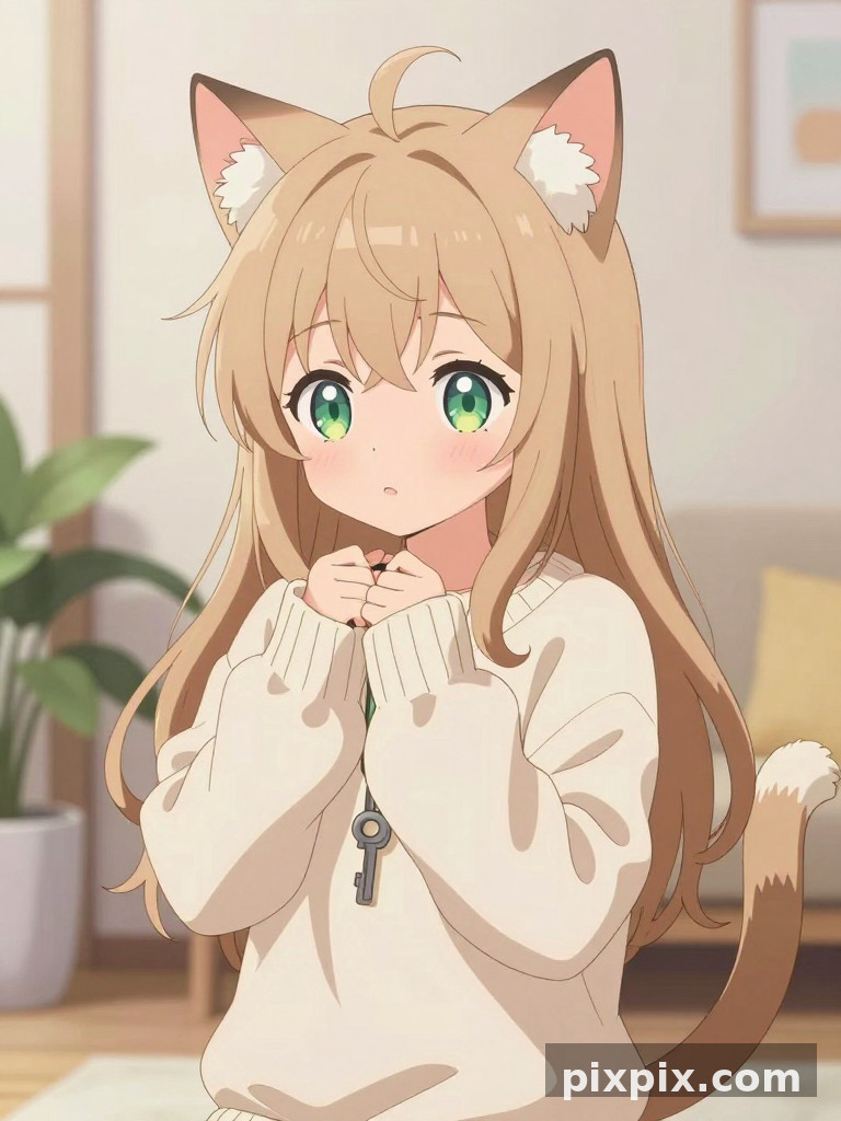猫耳女孩肖像 - 二次元