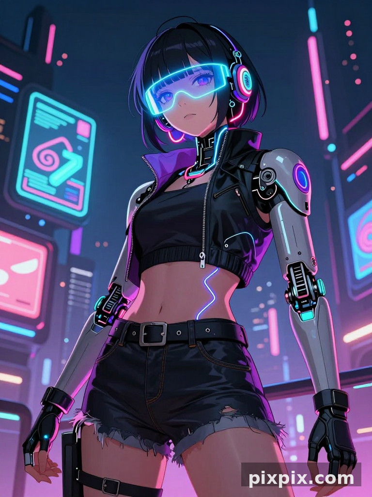 Chica anime cyberpunk - Anime