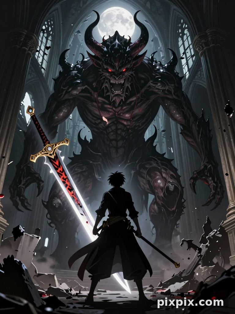 Cazademonios de fantasía oscura - Anime