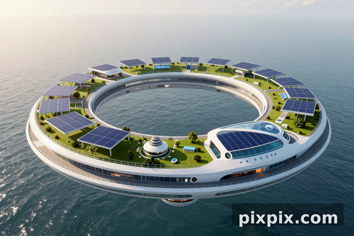 浮动生态建筑群 - 建筑空间