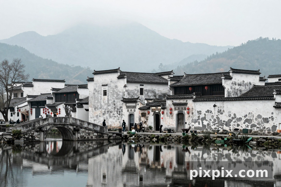 徽派村落水岸 - 建筑空间