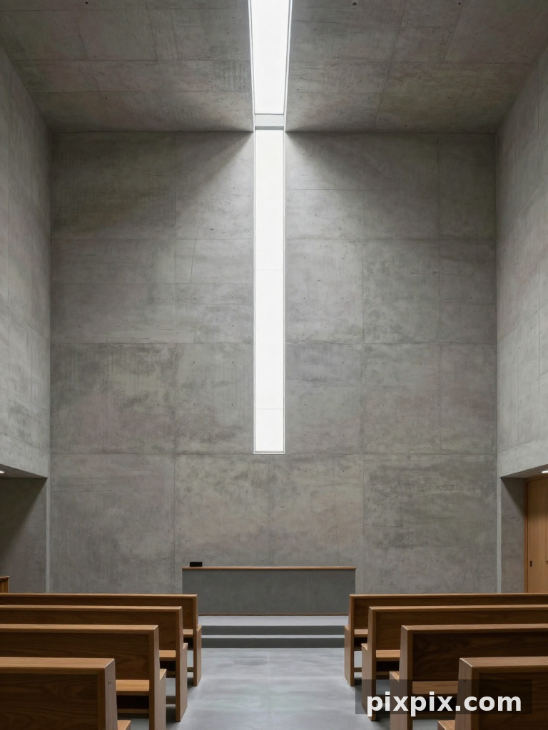 Chapelle moderne en béton - Architecture