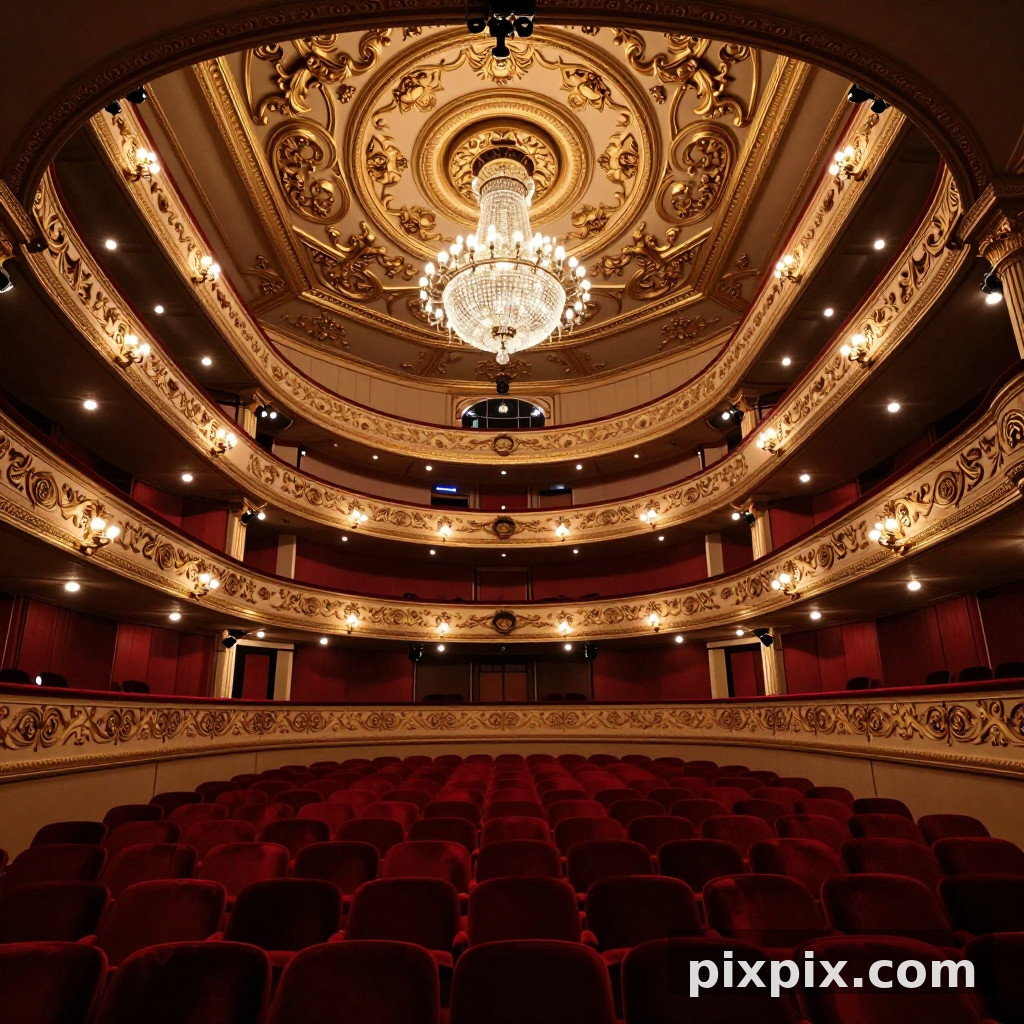 Intérieur de salle de concert d'opéra - Architecture