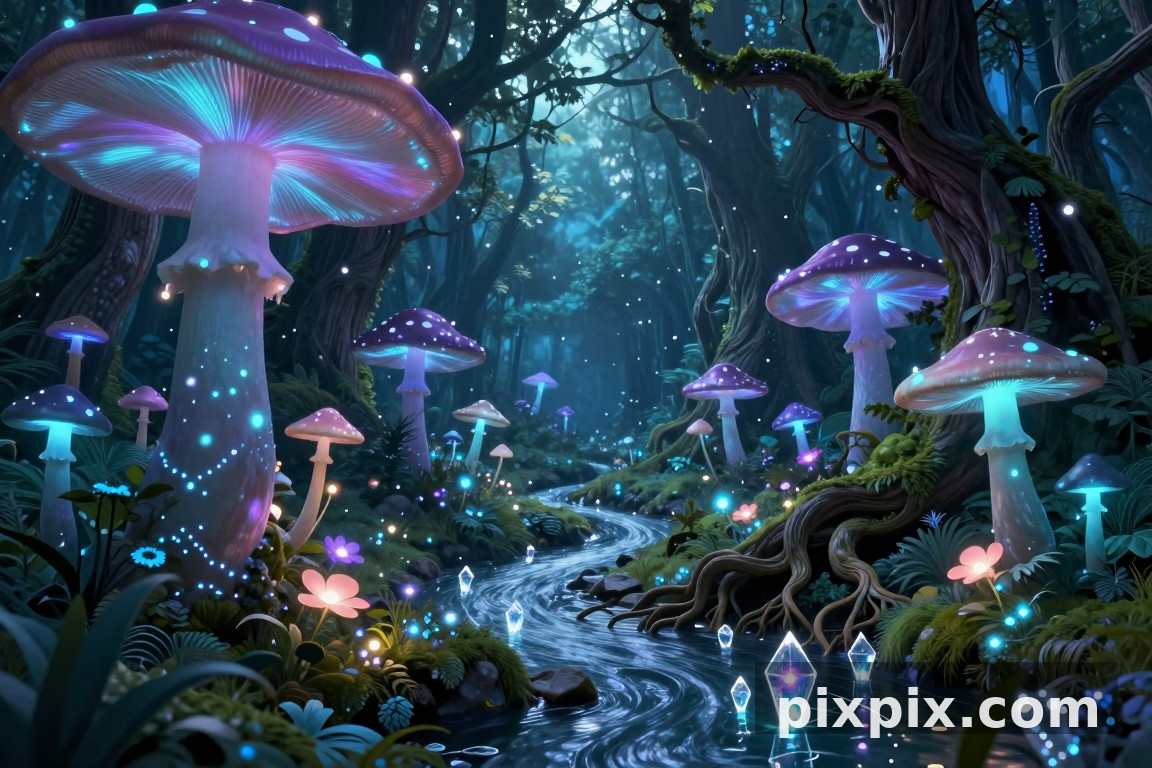 迷幻发光森林 - 奇幻