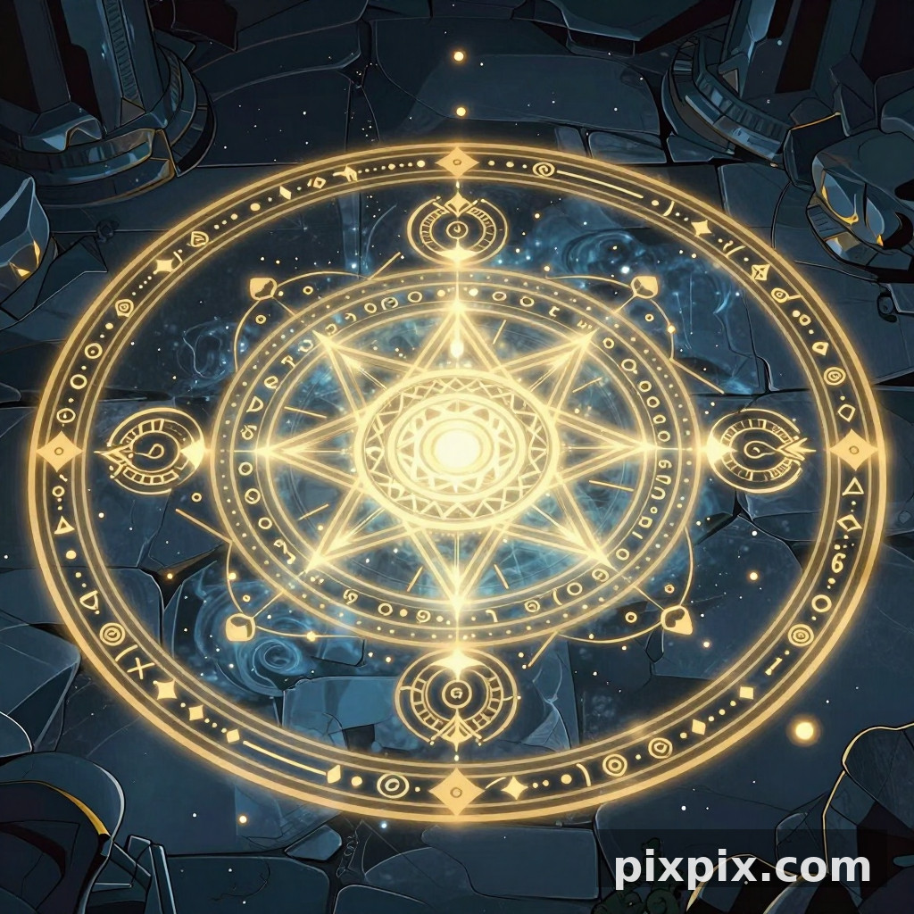 发光的魔法阵召唤 - 奇幻