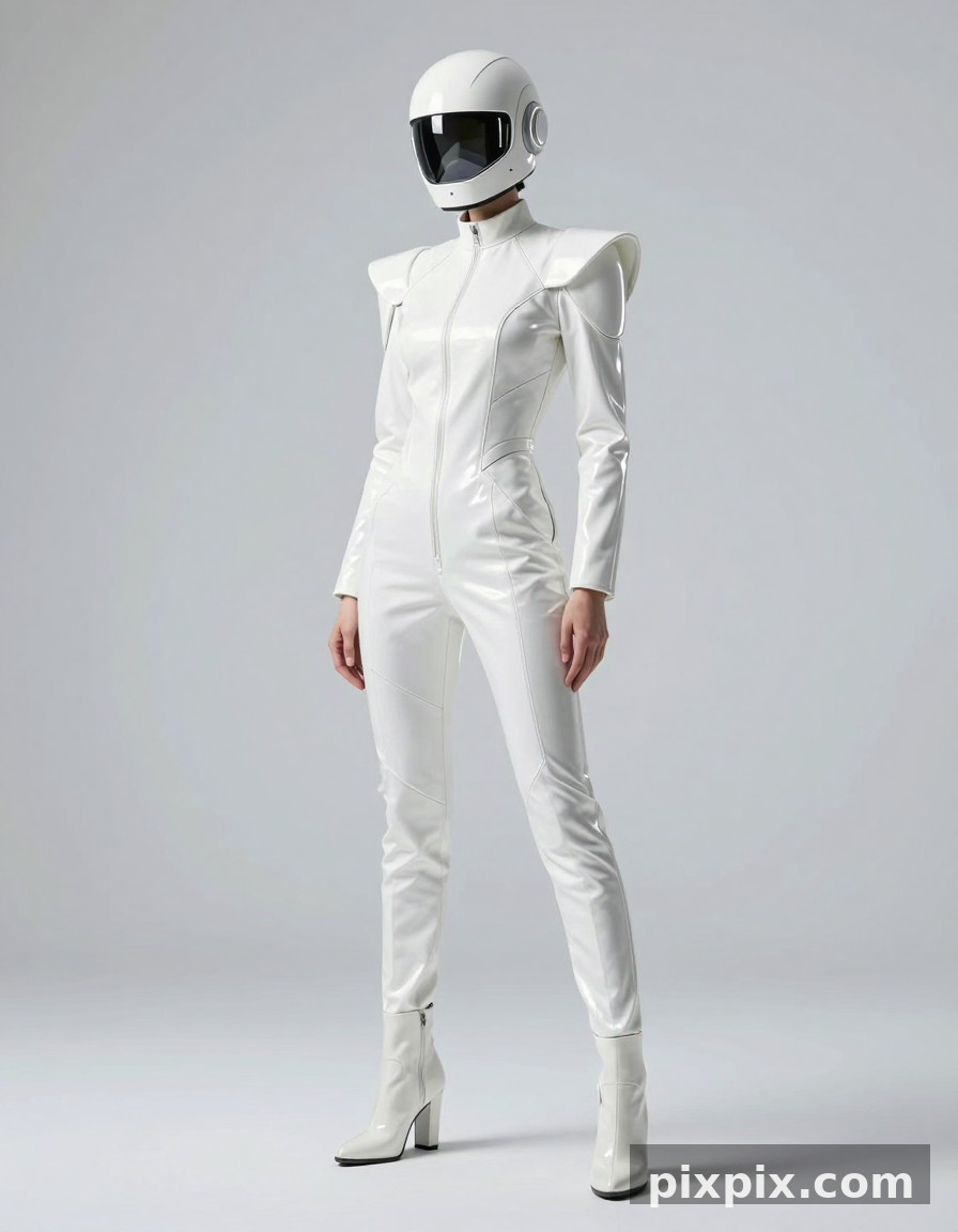 Futurismo minimalista era espacial en blanco - Fashion
