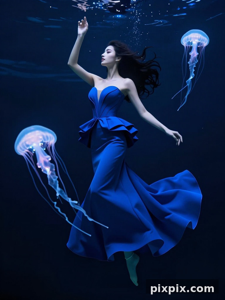 Alta costura submarina bioluminiscente - Fashion