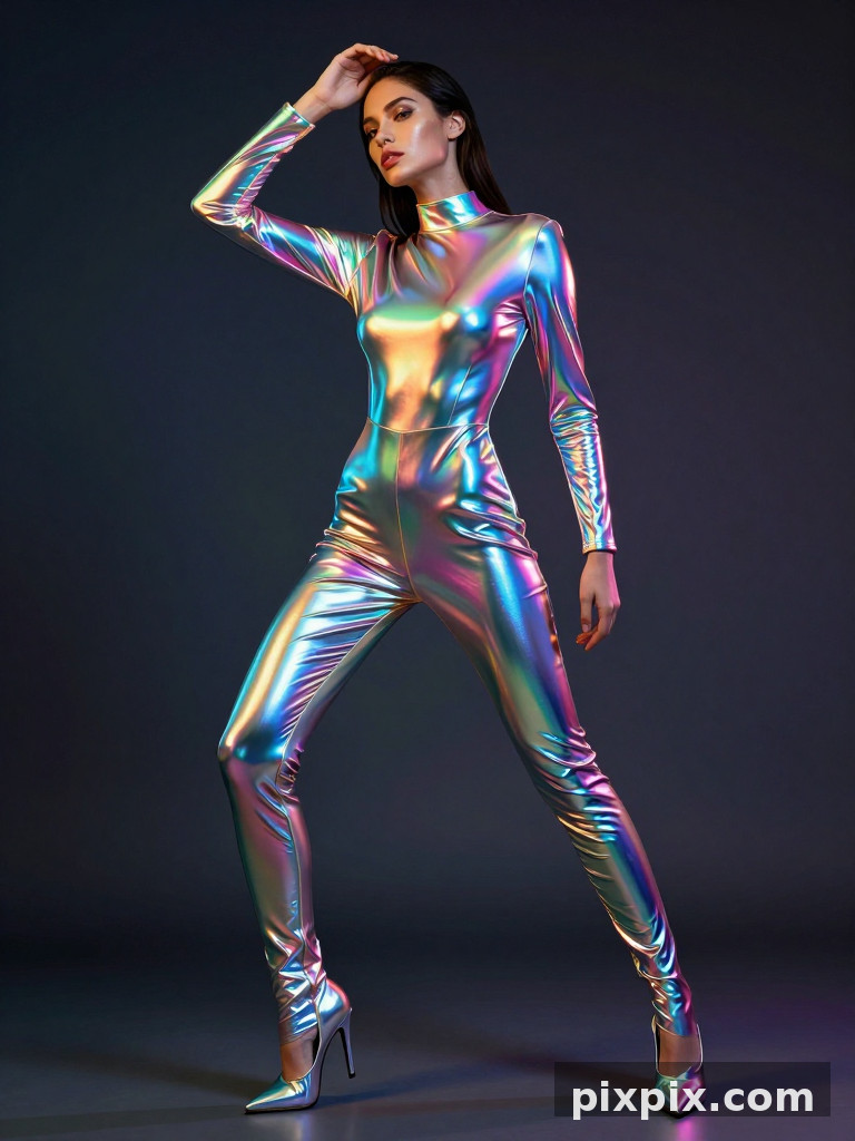 Holographic Iridescent Metallic Look - Fashion