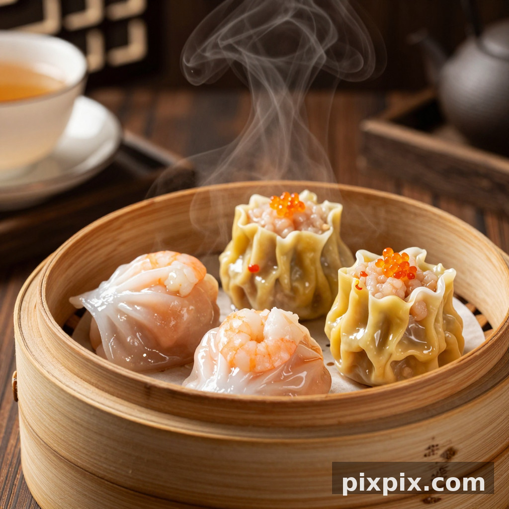 蒸点竹篮 - 美食