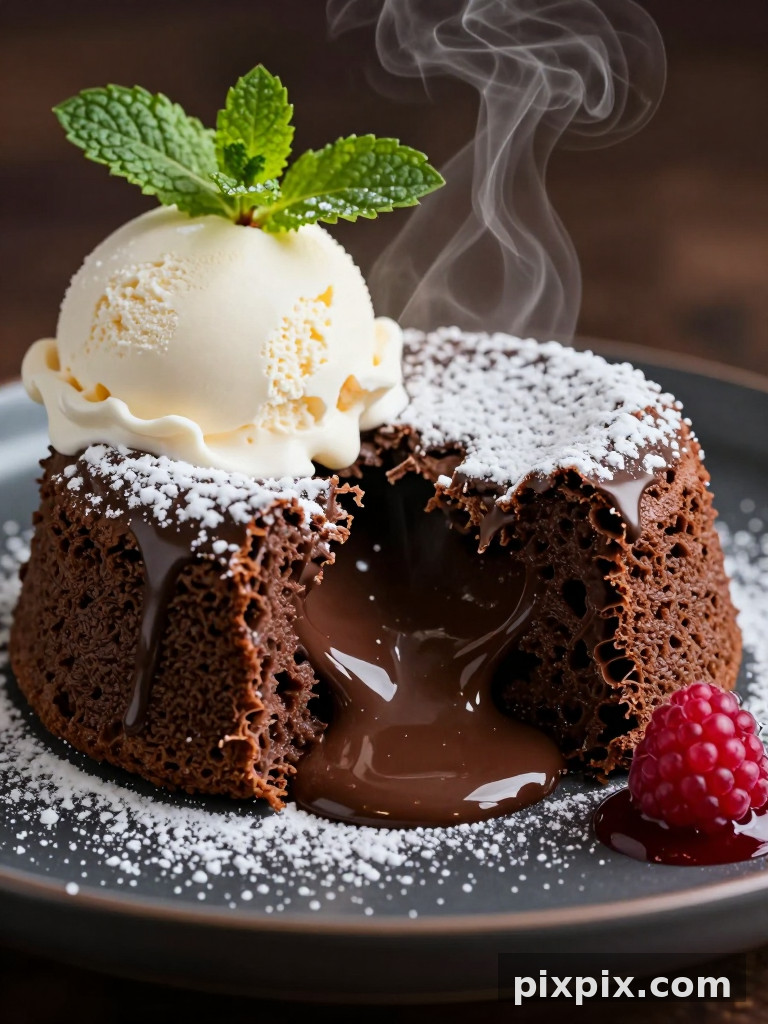Macro de coulant de chocolate fundido - Food