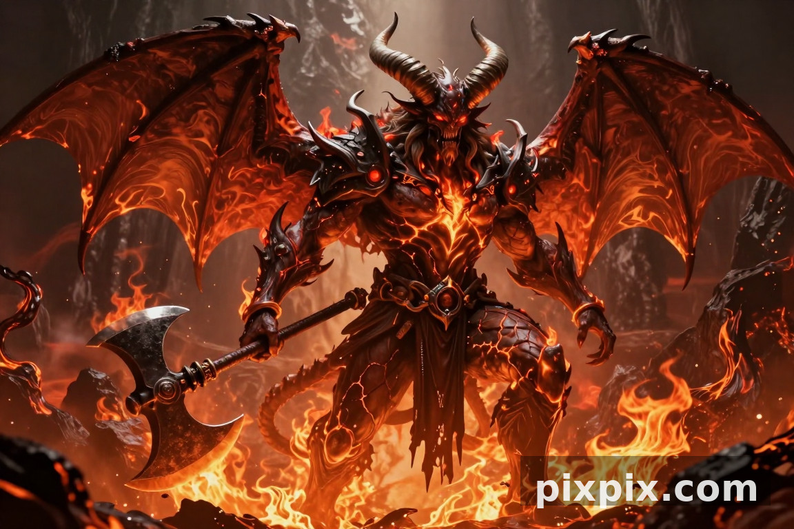 黑暗幻想恶魔领主 boss - 游戏美术