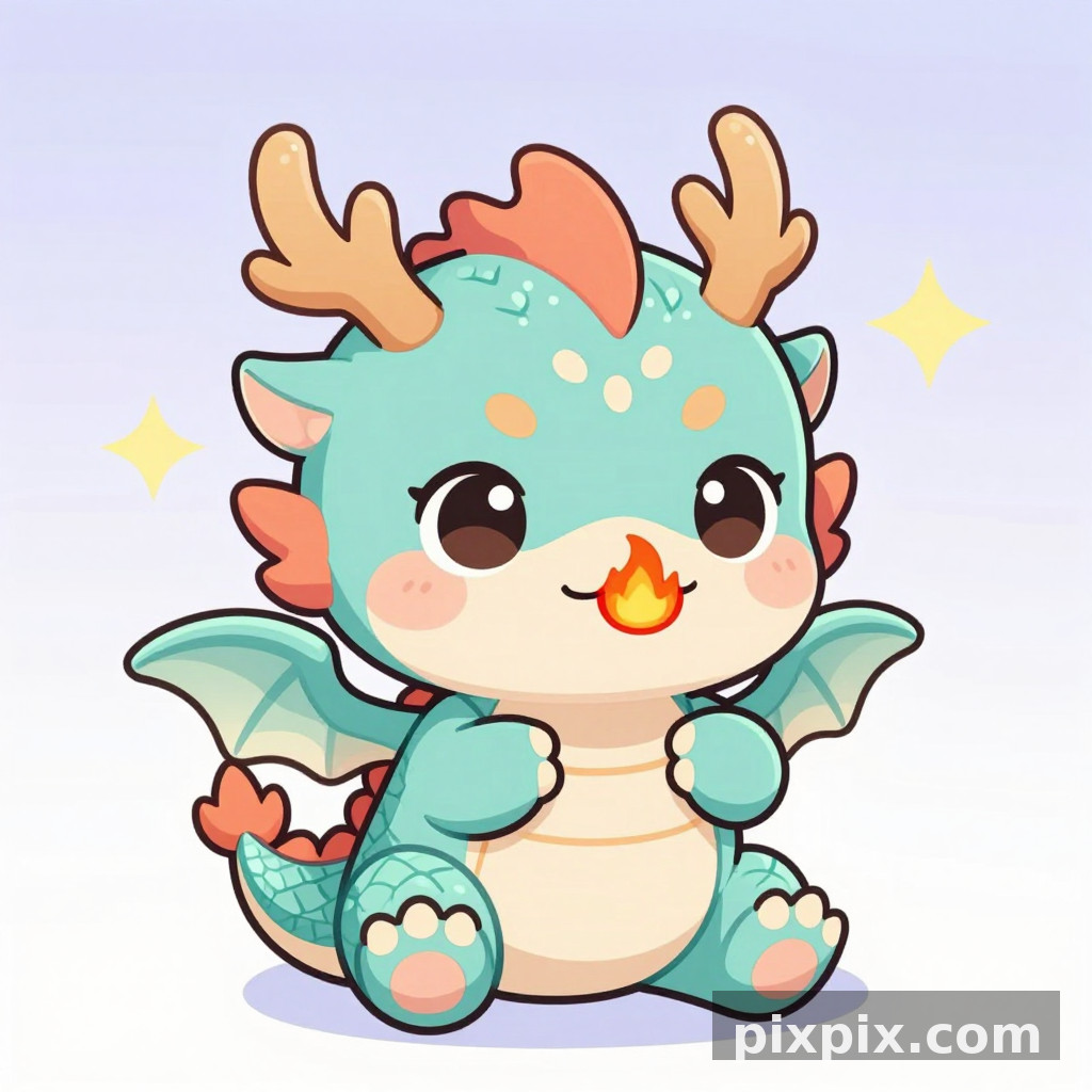 Chibi-Drachen-Haustier-Charakter - Game Art