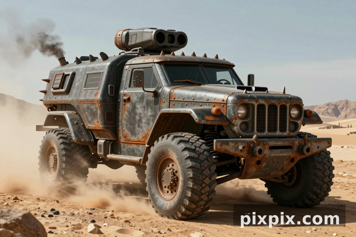 Fahrzeug Ödland-Kriegstruck - Game Art