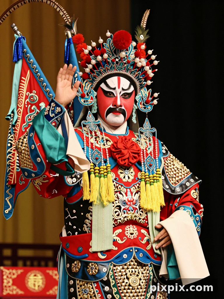 Persona de Palco da Ópera de Pequim - Chinese Style