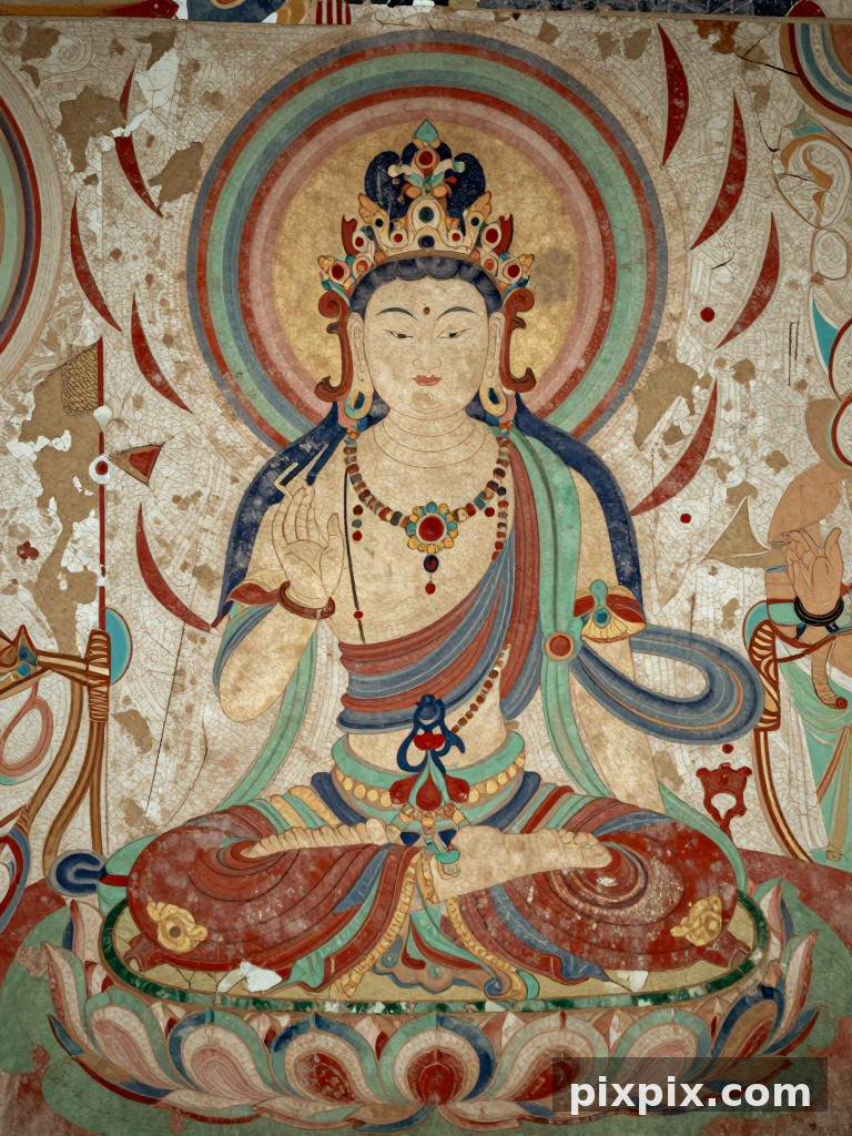 Портрет бодхисаттвы Дуньхуана - Chinese Style