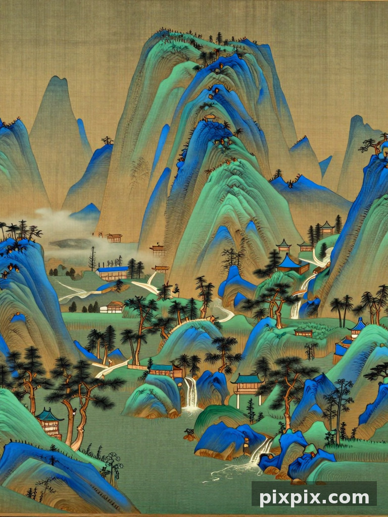 Сине-зелёные горы и реки - Chinese Style