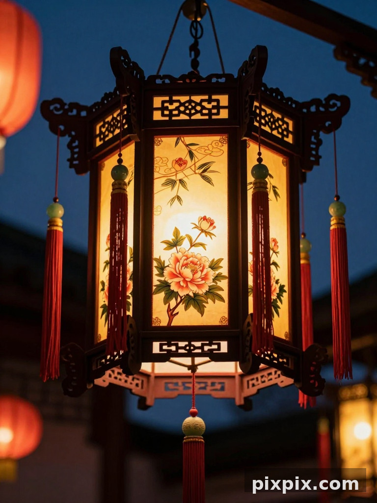Glowing Palace Lantern - Chinese Style