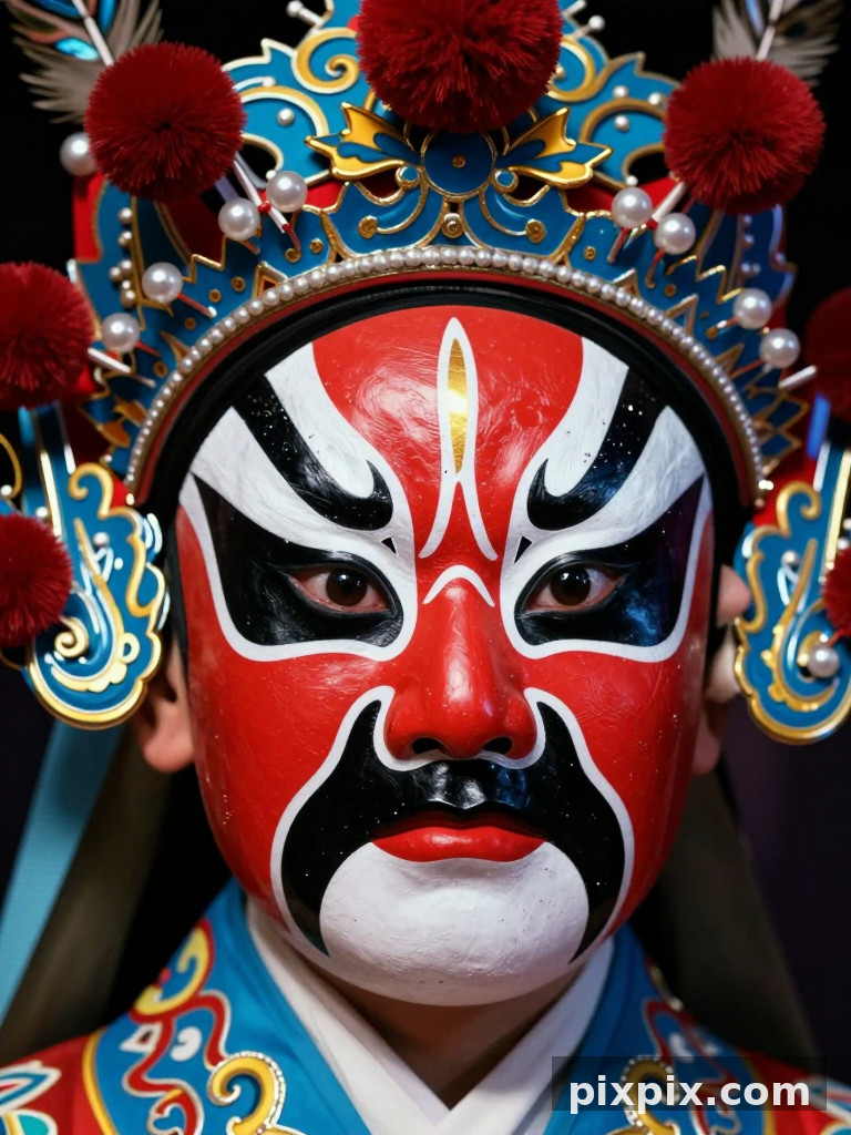 Peking Opera रंगा हुआ चेहरा - Chinese Style