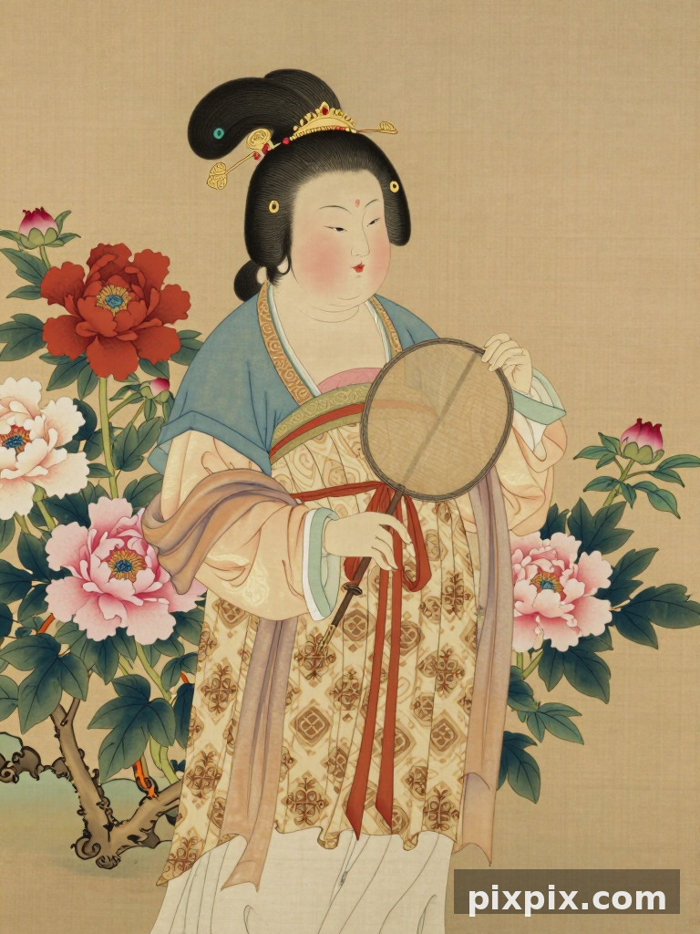Hofdame Gongbi-Porträt - Chinese Style