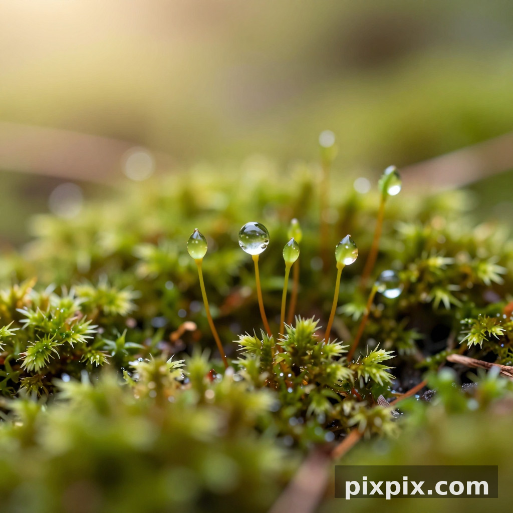 Monde miniature de forêt de mousse - Macro