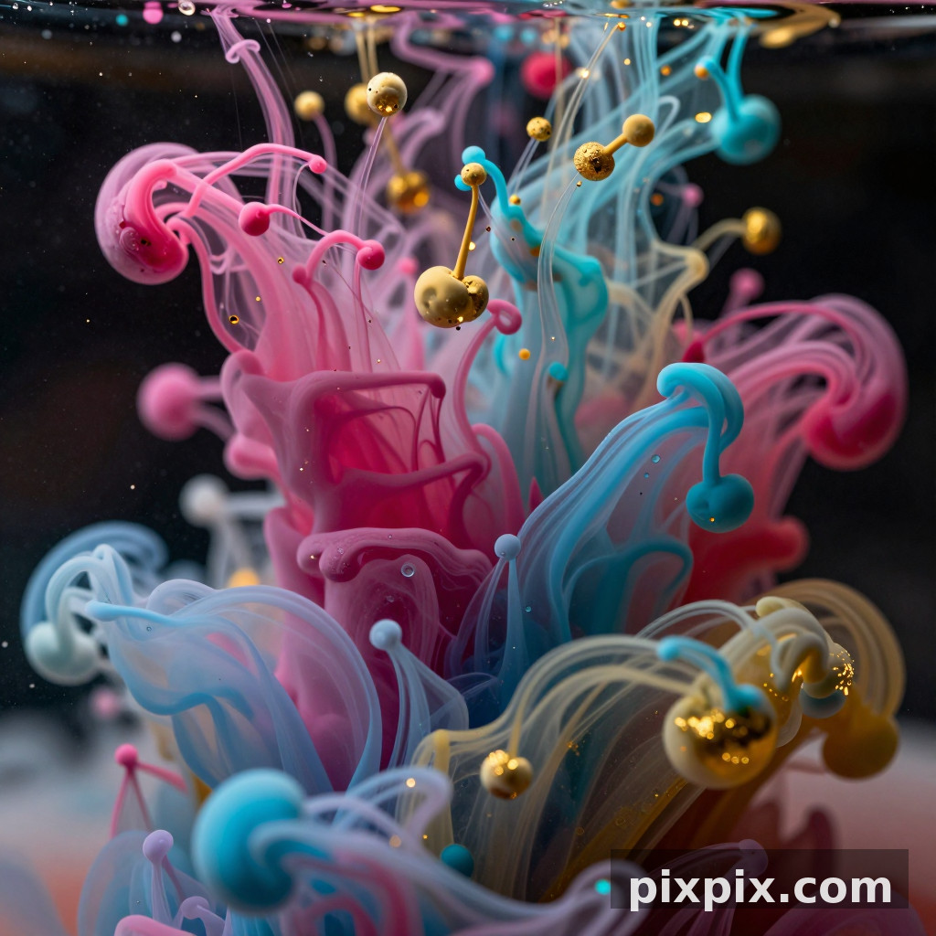 Tourbillon d'huile et d'encre - Macro