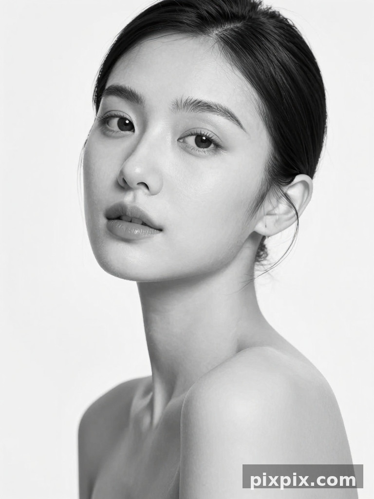 高对比度单色美 - 人像