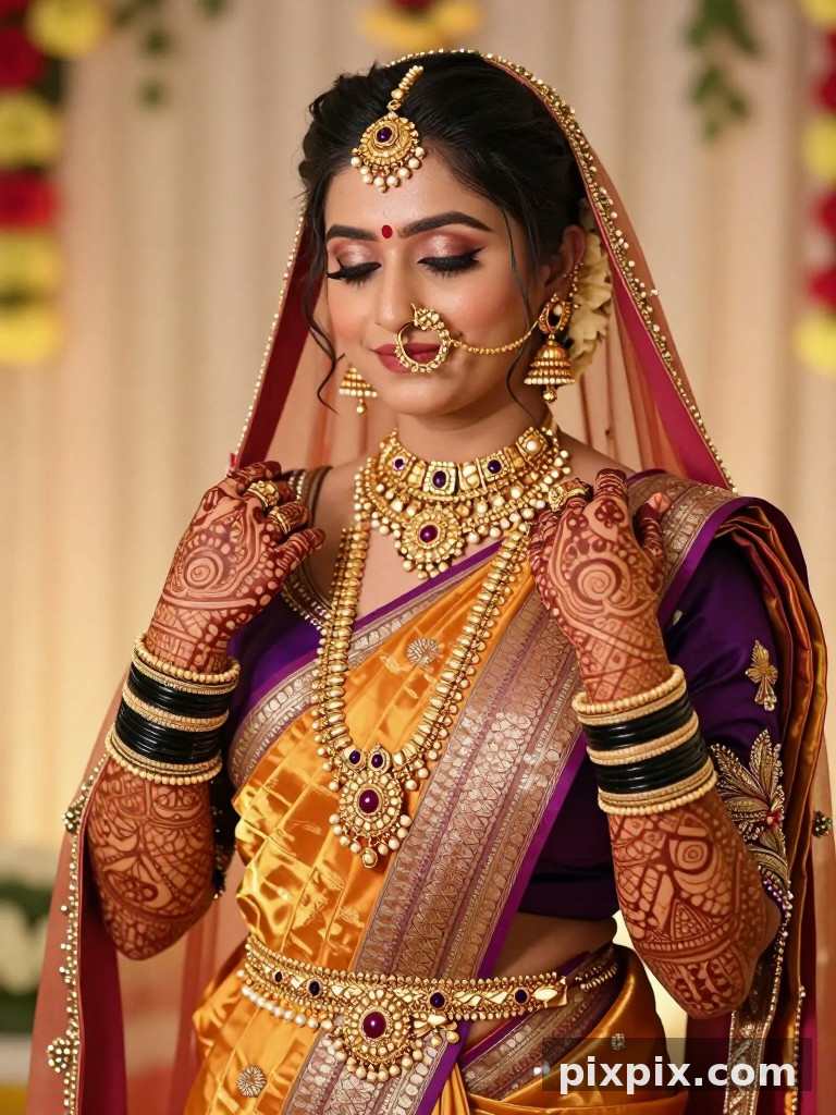 Indian Bride in Traditional Attire - Portrait