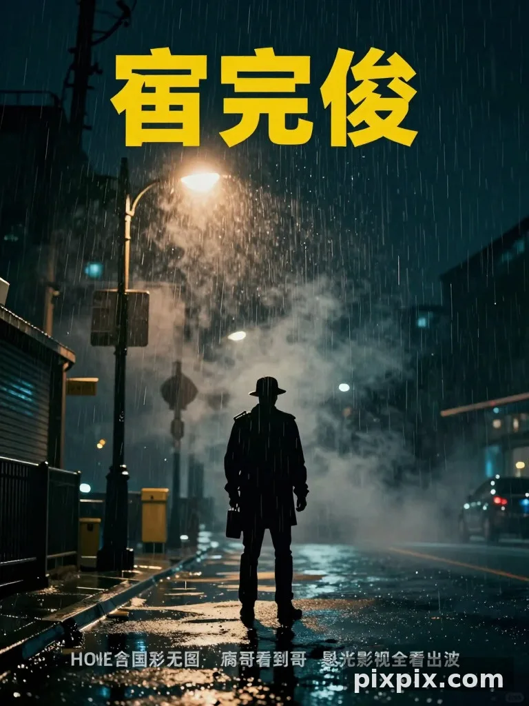 新黑色侦探电影主视觉艺术图 - 海报