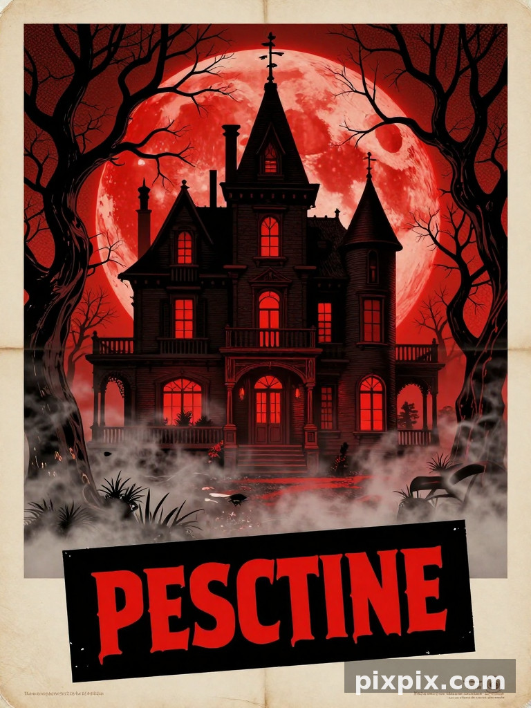 Affiche d'horreur grindhouse vintage - Poster