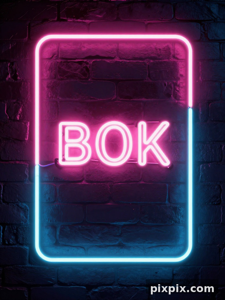 Постер со светящимся неоновым слоганом - Poster
