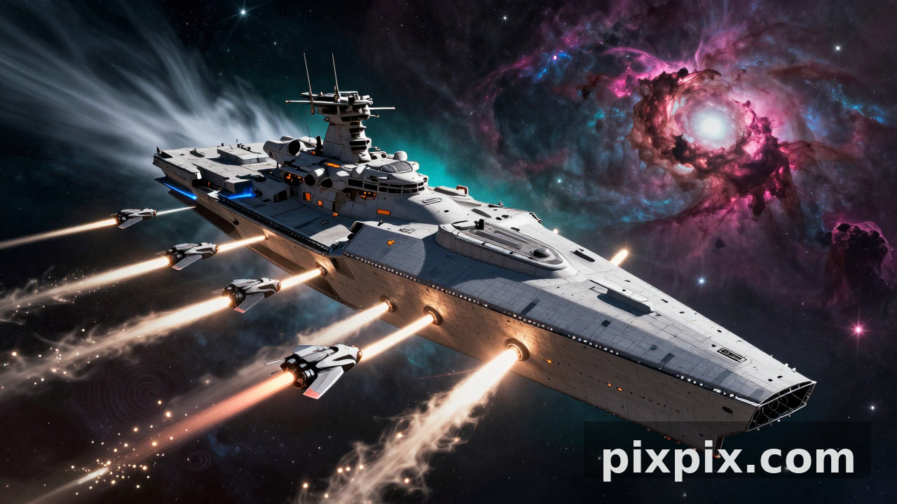 Ataque de portanaves en el espacio profundo - Sci-Fi