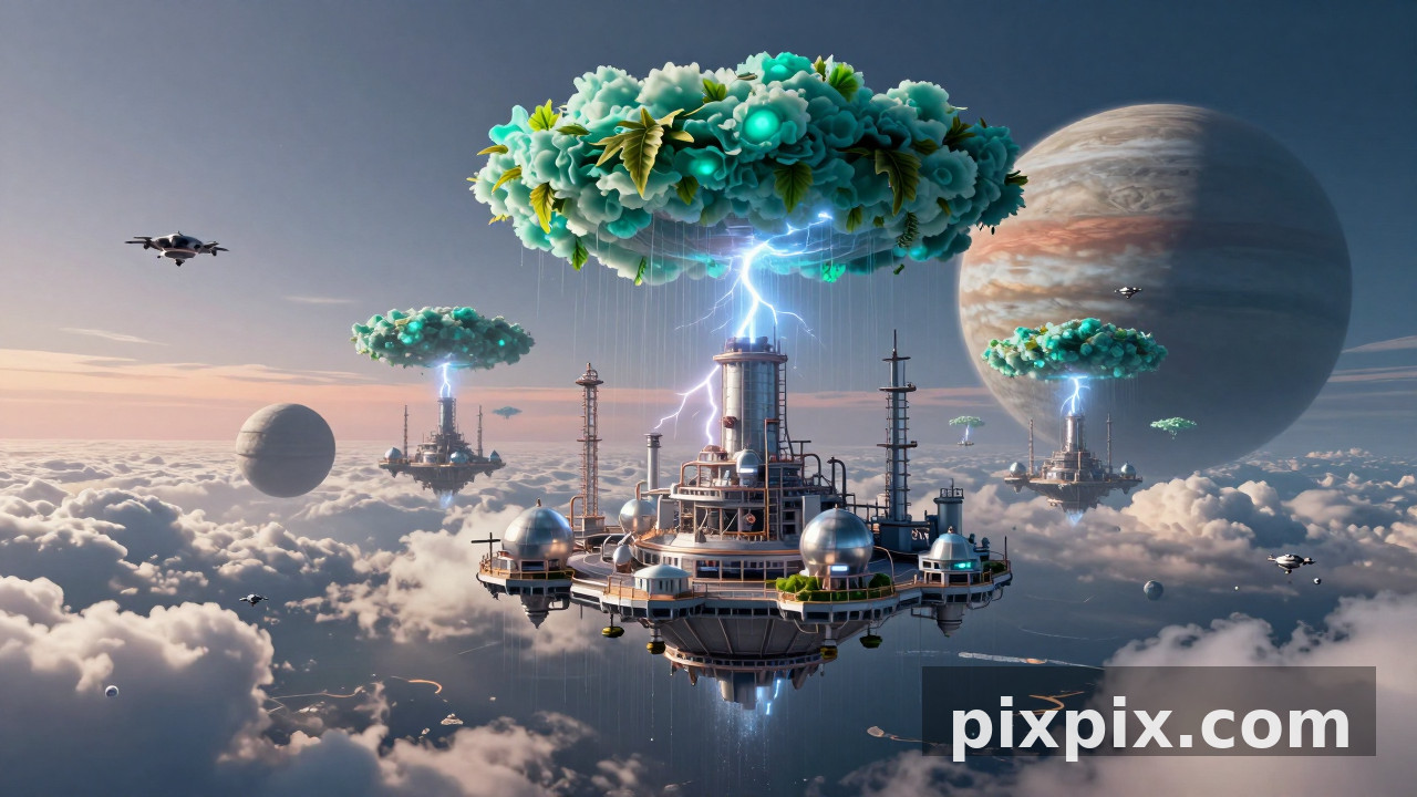 海洋卫星的大气层生成 - 科幻