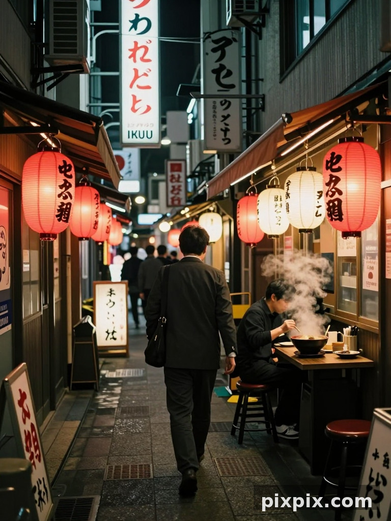 Izakaya-Schein in der Shibuya-Seitenstraße - Street