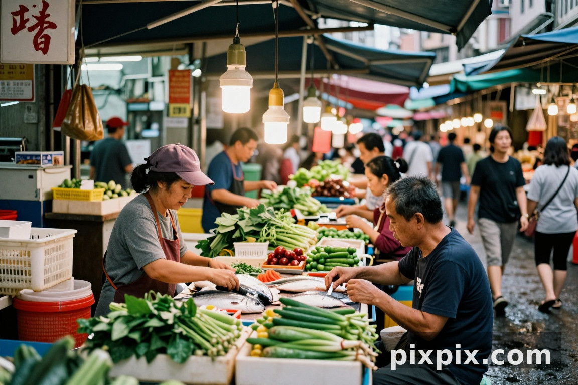 香港濕市場早晨 - 街拍