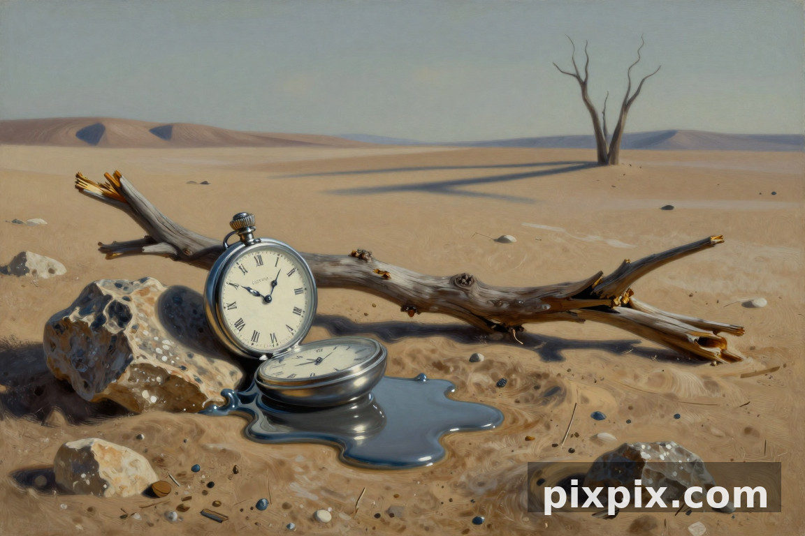Orologi che si sciolgono nel deserto - Surreal