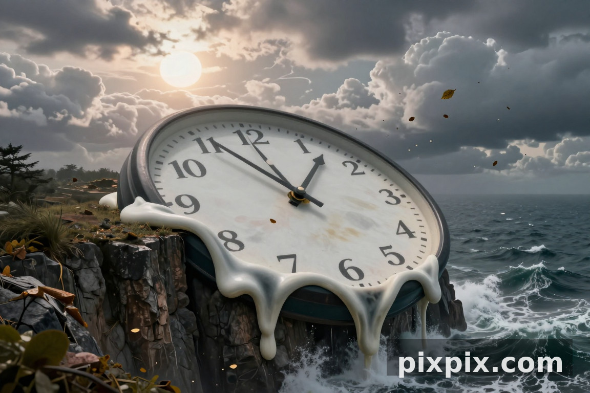 Time Unraveling Over the Sea - Surreal