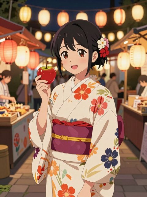 夏日祭典的浴衣女孩