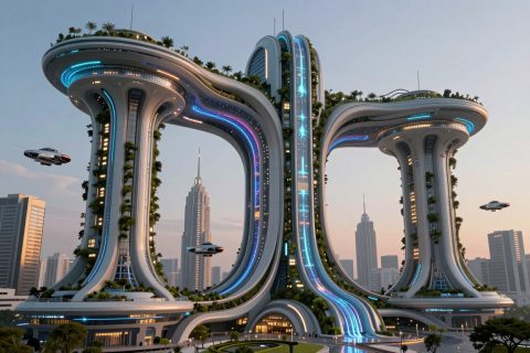 未来巨型建筑城市