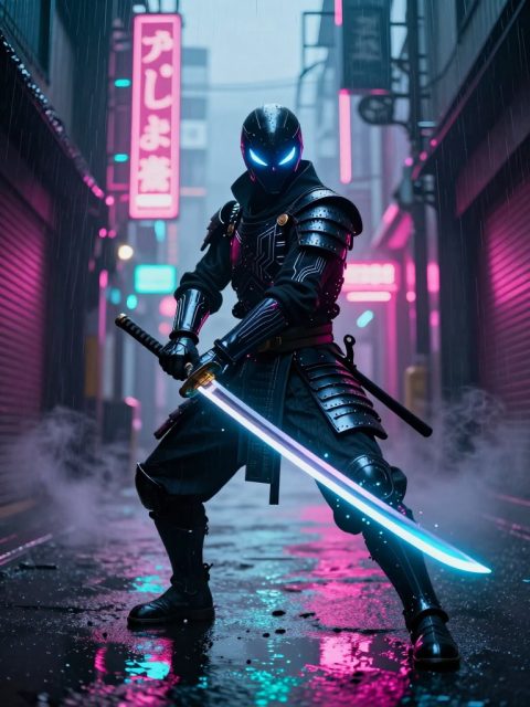 霓虹赛博武士