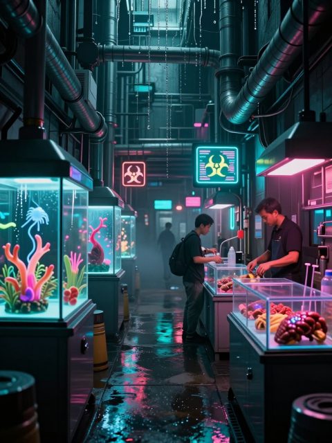 发光标本的生物技术巷道