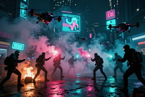 针对大公司的街头暴动