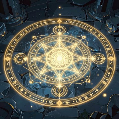 发光的魔法阵召唤