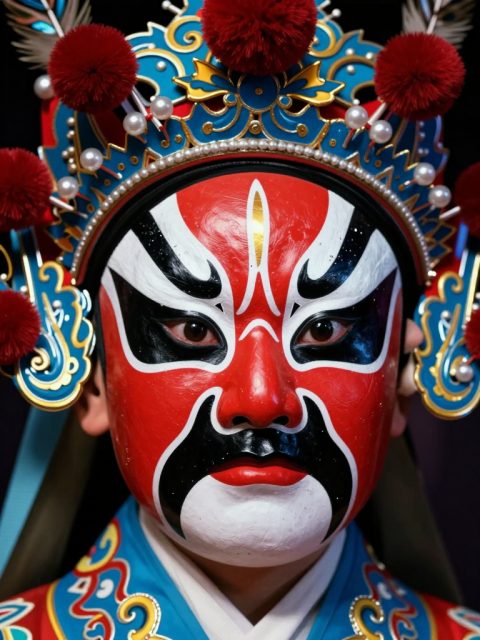 Peking-Oper bemaltes Gesicht