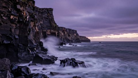 黄昏时的海崖 DALL·E 3