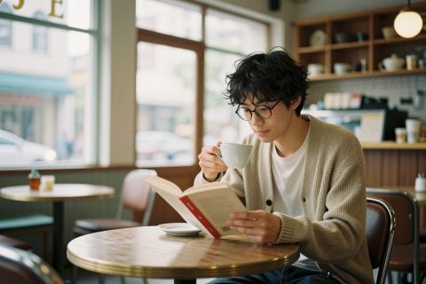 复古电影咖啡馆人像