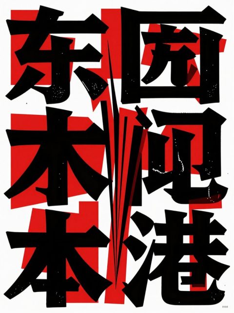 日本前卫大胆字体海报