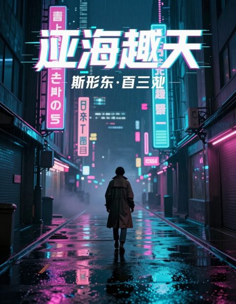 赛博朋克霓虹城市海报