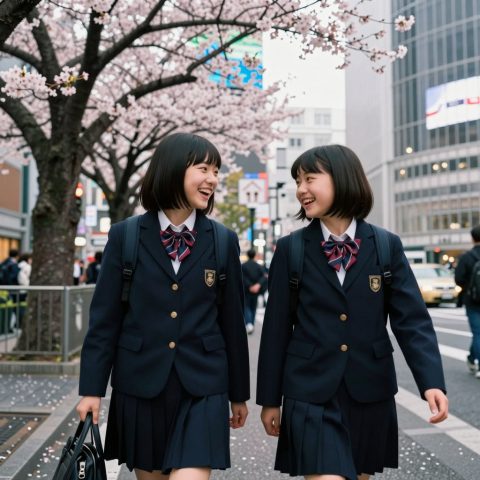 东京女学生下课后